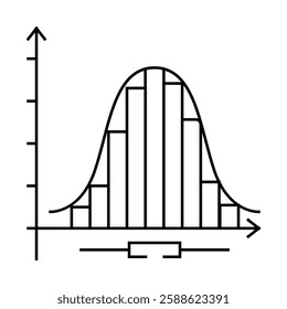 statistics math science education line icon vector. statistics math science education sign. isolated contour symbol black illustration