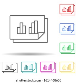 statistics multi color style icon. Simple thin line, outline vector of manufacturing icons for ui and ux, website or mobile application