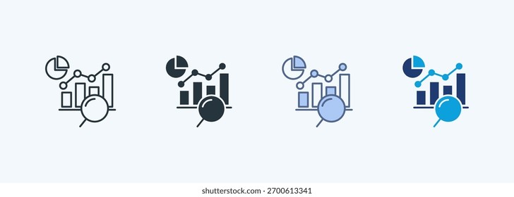 Coleção de Ícones de Estilos Múltiplos de Estatísticas