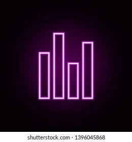 statistics neon icon. Elements of finance set. Simple icon for websites, web design, mobile app, info graphics