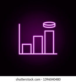 statistics neon icon. Elements of hockey set. Simple icon for websites, web design, mobile app, info graphics