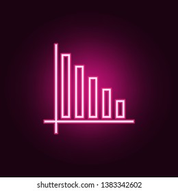 statistics neon icon. Elements of online and web set. Simple icon for websites, web design, mobile app, info graphics