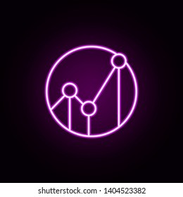statistics neon icon. Elements of online shopping set. Simple icon for websites, web design, mobile app, info graphics