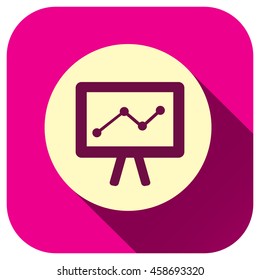 Statistics on board icon, vector logo for your design, symbol, application, website, UI