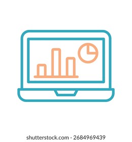 Statistics Outline bold Vector Icon which can be easily modified or Edited 