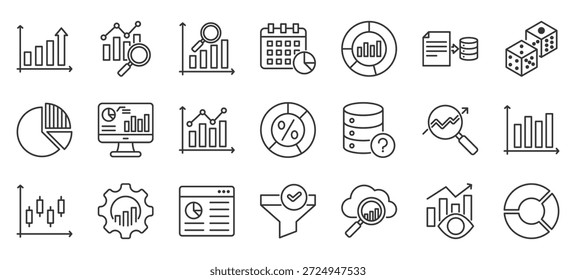 colección de gráfico, gráfico, crecimiento, análisis, información, datos, tecnología, estadística, diagrama, icono de informe
