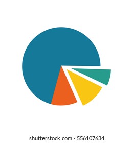 statistics pie chart icon vector illustration graphic design