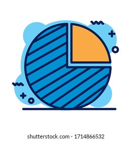 diseño gráfico vectorial de estilos de detalle circular estadísticas