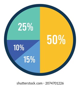 statistics pie infographic isolated icon