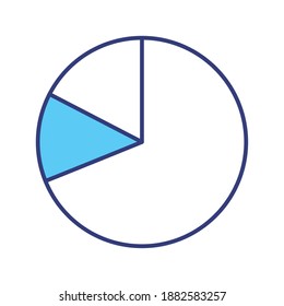 diseño de ilustración vectorial de estilo de línea circular de estadísticas