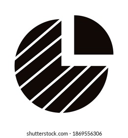 Statistischer Piepton Silhouette Stil Symbol Vektorgrafik Design
