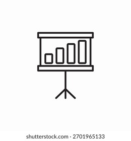 statistics presentation icon sign vector