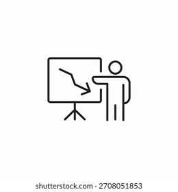 statistics presentation icon sign vector