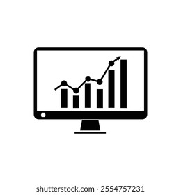 Statistics report icon. vector graphic