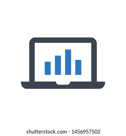 Statistics report icon. vector graphics