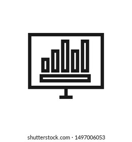 Statistics report icons in line style design suitable for website, app, and ui design. Vector illustration with editable stroke and pixel perfect icons on white background. EPS 10.