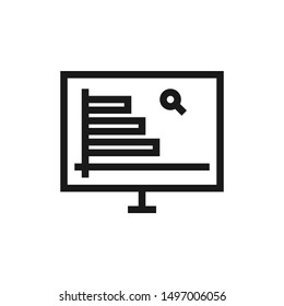 Statistics report icons in line style design suitable for website, app, and ui design. Vector illustration with editable stroke and pixel perfect icons on white background. EPS 10.