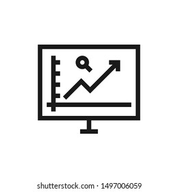 Statistics report icons in line style design suitable for website, app, and ui design. Vector illustration with editable stroke and pixel perfect icons on white background. EPS 10.