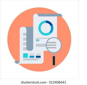 Statistics, report theme, flat style, colorful, vector icon for info graphics, websites, mobile and print media.