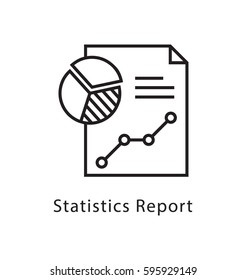 Statistics Report Vector Line Icon 