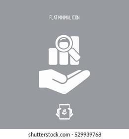 Statistics research services - Minimal vector flat icon