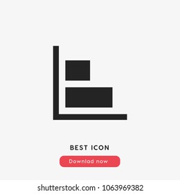statistics sign icon vector,data modern symbol vector illustration for web and mobil app isolated on grey background
