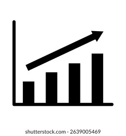Statistics sign symbol vector flat icon