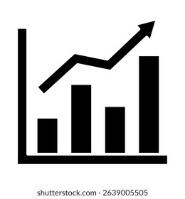 Statistics sign symbol vector flat icon