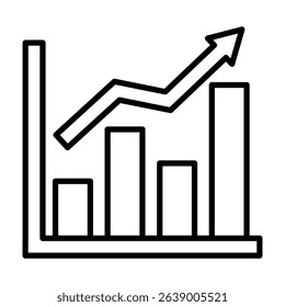 Statistics sign symbol vector flat icon
