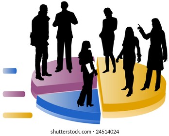 statistics with silhouettes who talking about data