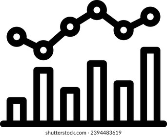 Statistics single vector line icon
