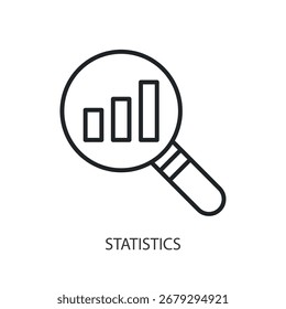 Statistiken dünne Linien, Vektorsymbole.