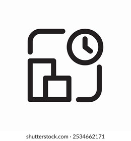 statistics time icon sign vector