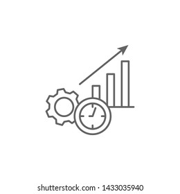Statistics, time management icon. Element of time management icon. Thin line icon for website design and development, app development
