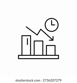 statistics timing icon sign vector