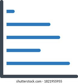 statistics vector glyph color icon