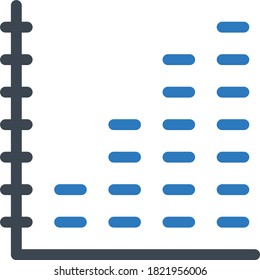 statistics vector glyph color icon