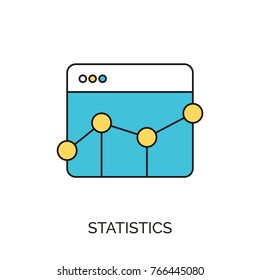 Statistics vector icon