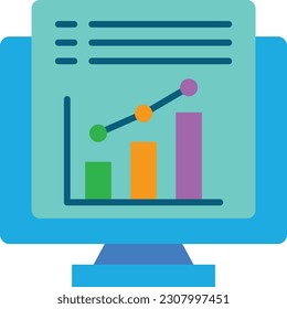 Statistics vector icon. Can be used for printing, mobile and web applications.