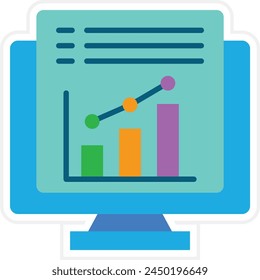 Statistics vector icon. Can be used for printing, mobile and web applications.