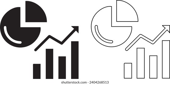 Statistisches Vektorsymbol - Illustrationen im Stil von Glyph EPS10