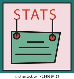 statistics vector icon, infographic chart symbol. Modern, simple flat vector illustration for web site or mobile app