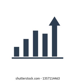 statistics vector icon, info-graphic chart symbol. Modern, simple flat vector illustration for web site or mobile app