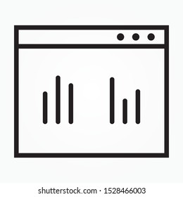 statistics vector icon, infographic chart symbol. Modern, simple flat vector illustration for web site or mobile app