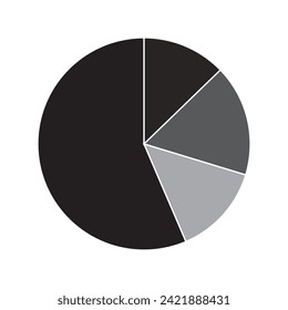 Icono vectorial de estadísticas, símbolo de gráfico de infografía. Ilustración vectorial plana moderna y simple.