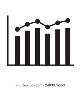 statistics vector icon, infographic chart symbol.Vector illustration