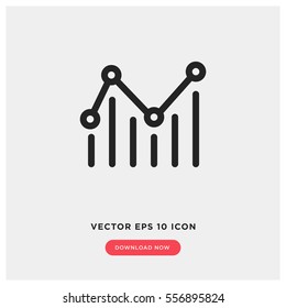 statistics vector icon, infographic chart symbol. Modern, simple flat vector illustration for web site or mobile app