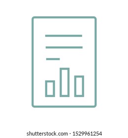 Statistics vector icon. Isolated on a white background.