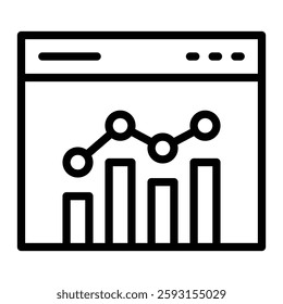 Statistics Vector Line Icon Design