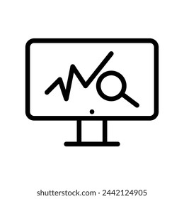 statistics vector line icon symbol